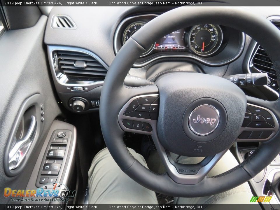 2019 Jeep Cherokee Limited 4x4 Bright White / Black Photo #29