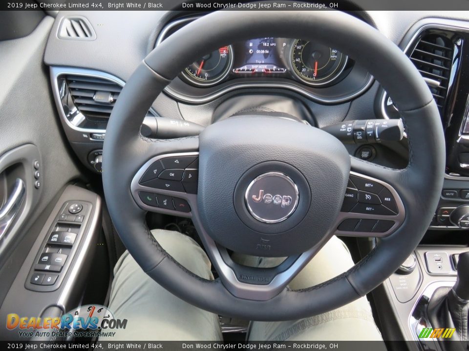 2019 Jeep Cherokee Limited 4x4 Bright White / Black Photo #30