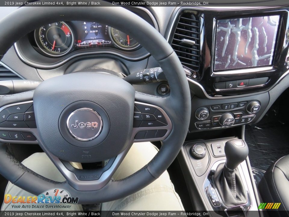 2019 Jeep Cherokee Limited 4x4 Bright White / Black Photo #31