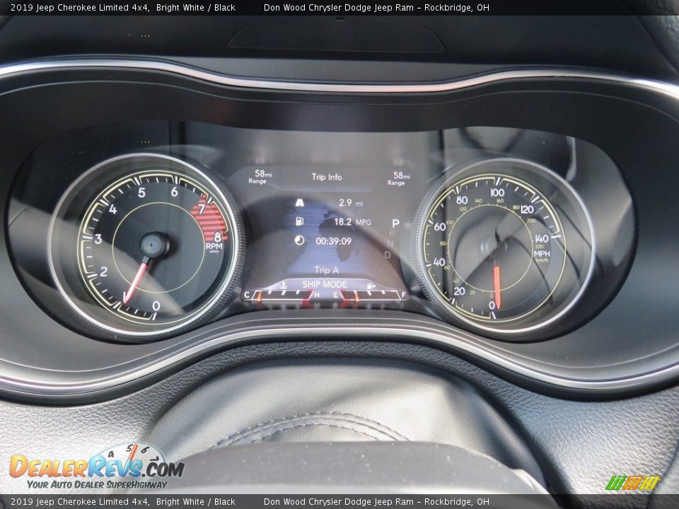 2019 Jeep Cherokee Limited 4x4 Bright White / Black Photo #33