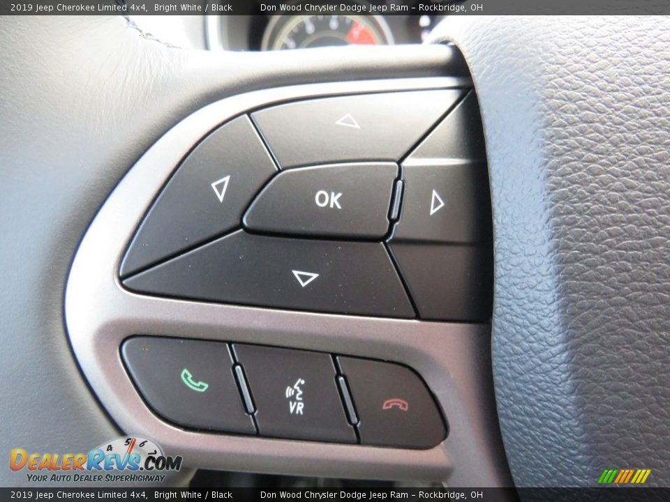 2019 Jeep Cherokee Limited 4x4 Bright White / Black Photo #36
