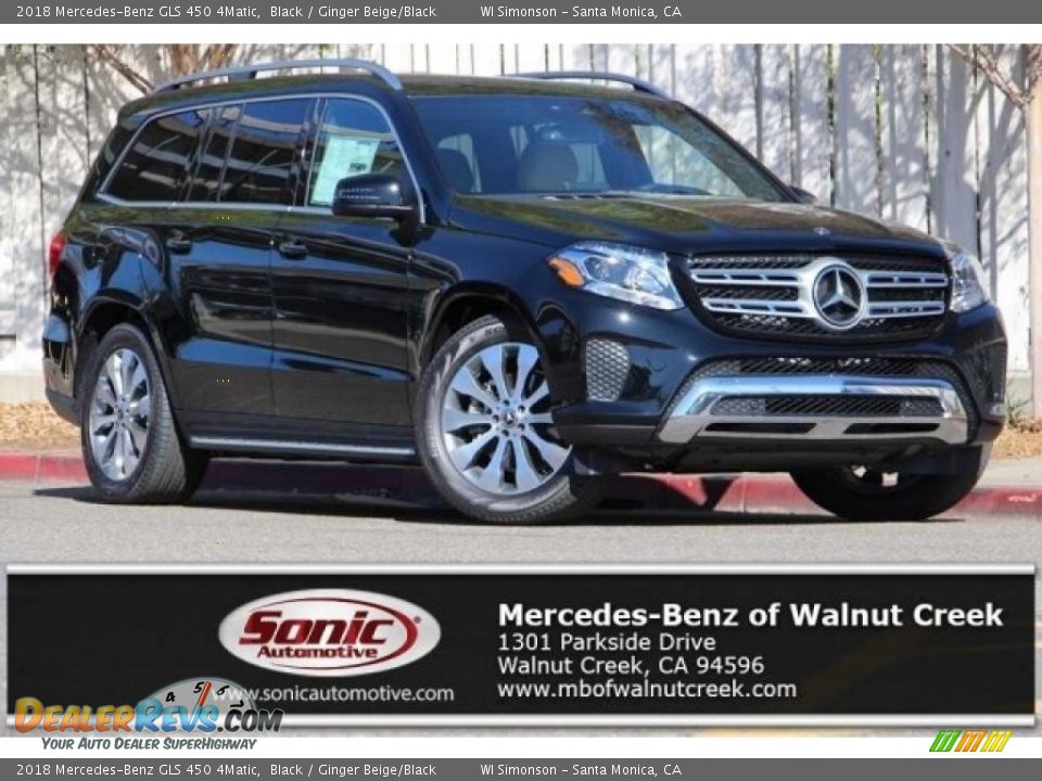 2018 Mercedes-Benz GLS 450 4Matic Black / Ginger Beige/Black Photo #1