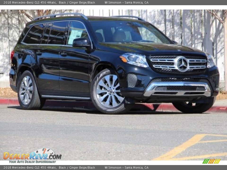 2018 Mercedes-Benz GLS 450 4Matic Black / Ginger Beige/Black Photo #2