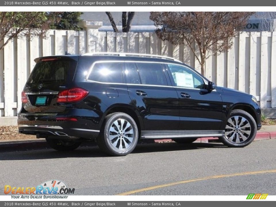 2018 Mercedes-Benz GLS 450 4Matic Black / Ginger Beige/Black Photo #6