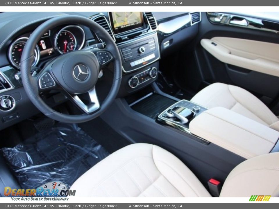 2018 Mercedes-Benz GLS 450 4Matic Black / Ginger Beige/Black Photo #8