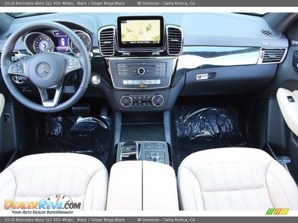 2018 Mercedes-Benz GLS 450 4Matic Black / Ginger Beige/Black Photo #11