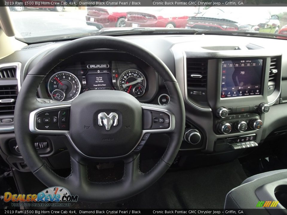 2019 Ram 1500 Big Horn Crew Cab 4x4 Diamond Black Crystal Pearl / Black Photo #4
