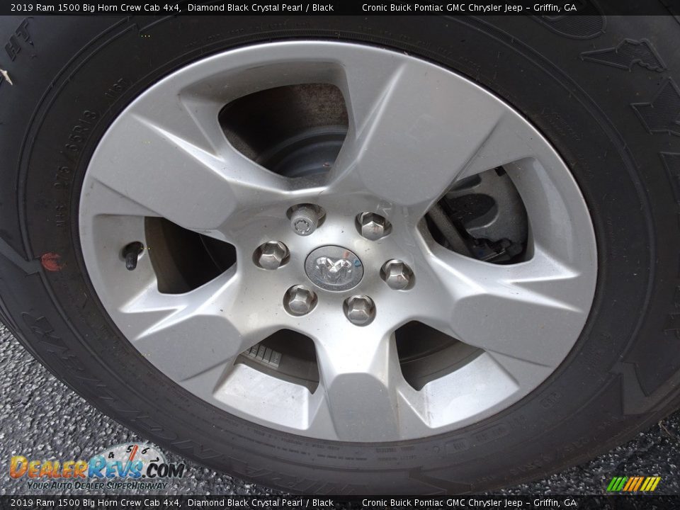 2019 Ram 1500 Big Horn Crew Cab 4x4 Diamond Black Crystal Pearl / Black Photo #7
