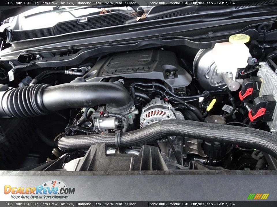 2019 Ram 1500 Big Horn Crew Cab 4x4 Diamond Black Crystal Pearl / Black Photo #8