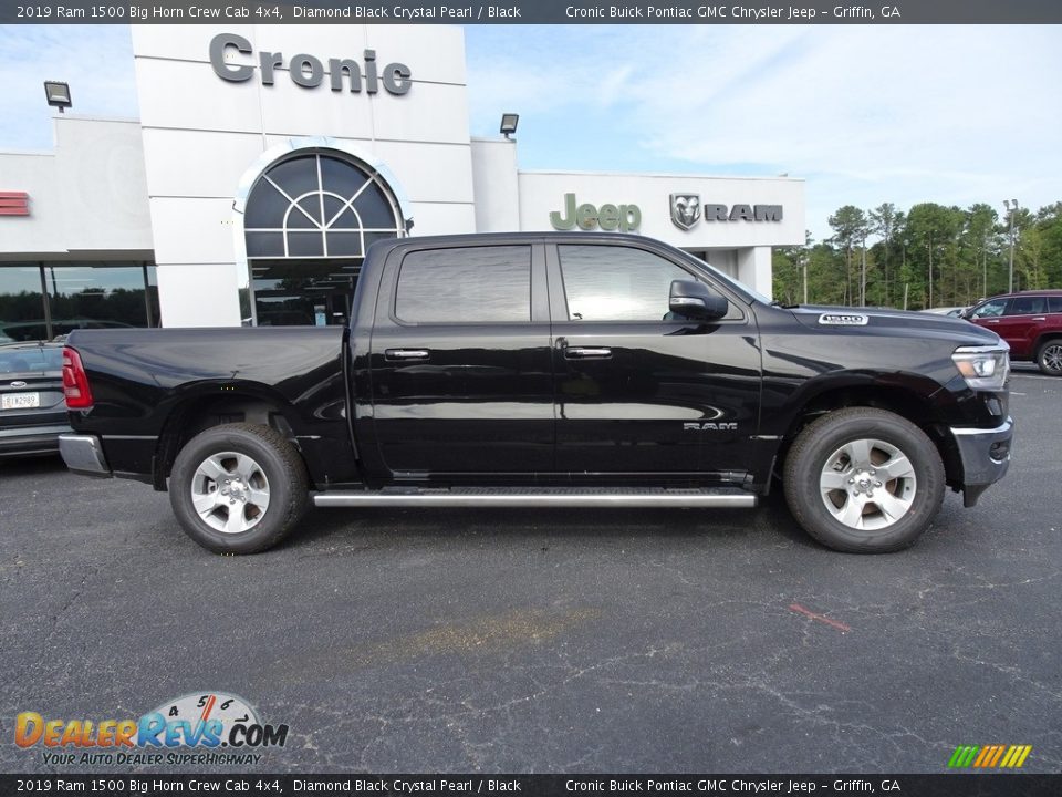 2019 Ram 1500 Big Horn Crew Cab 4x4 Diamond Black Crystal Pearl / Black Photo #10