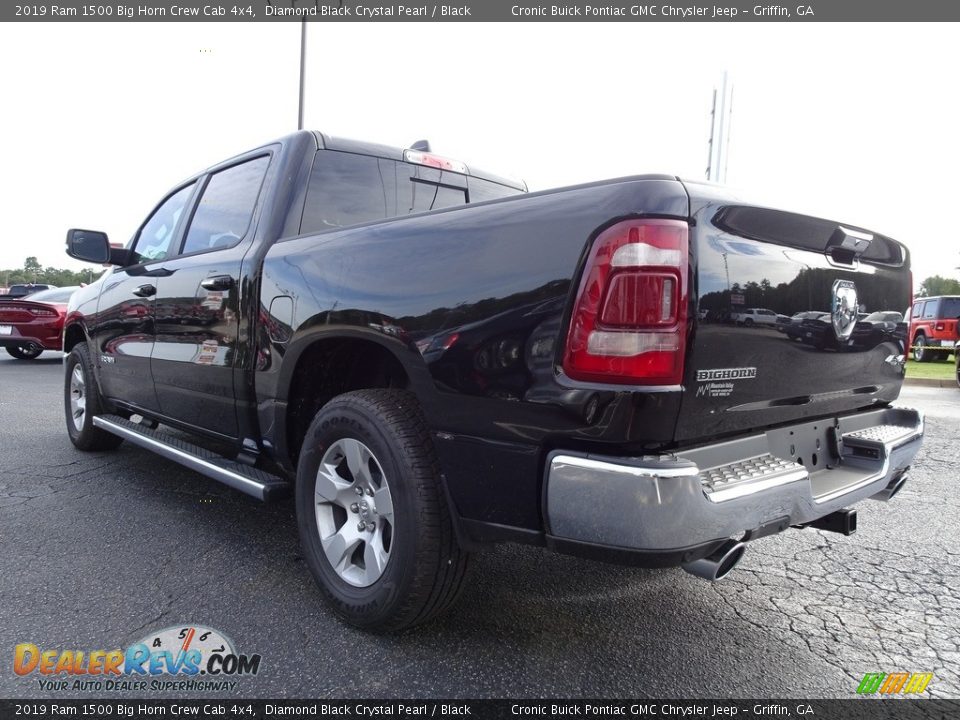 2019 Ram 1500 Big Horn Crew Cab 4x4 Diamond Black Crystal Pearl / Black Photo #14