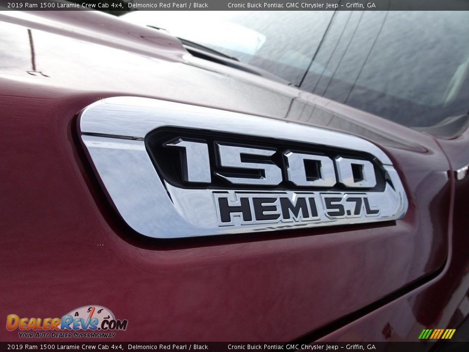 2019 Ram 1500 Laramie Crew Cab 4x4 Delmonico Red Pearl / Black Photo #10