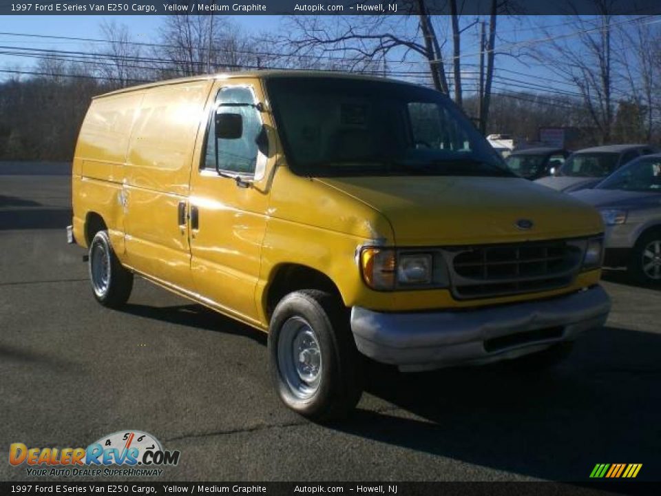 1997 Ford E Series Van E250 Cargo Yellow / Medium Graphite Photo #1