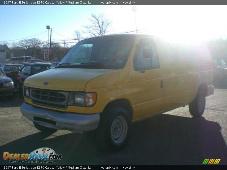 1997 Ford E Series Van E250 Cargo Yellow / Medium Graphite Photo #3