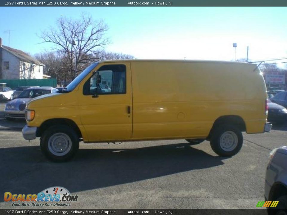 1997 Ford E Series Van E250 Cargo Yellow / Medium Graphite Photo #4