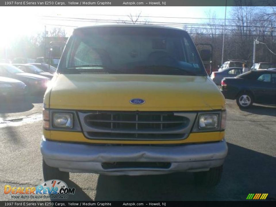 1997 Ford E Series Van E250 Cargo Yellow / Medium Graphite Photo #5