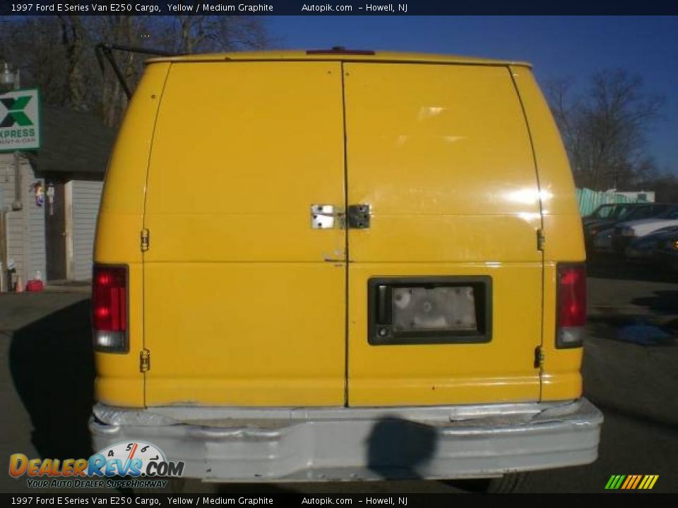 1997 Ford E Series Van E250 Cargo Yellow / Medium Graphite Photo #6