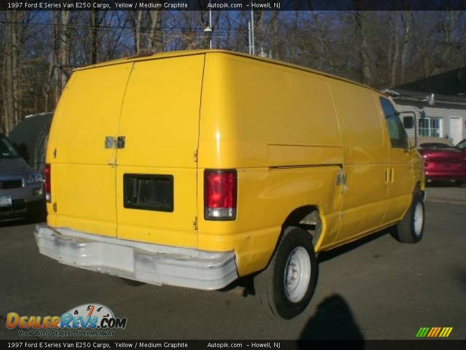 1997 Ford E Series Van E250 Cargo Yellow / Medium Graphite Photo #7