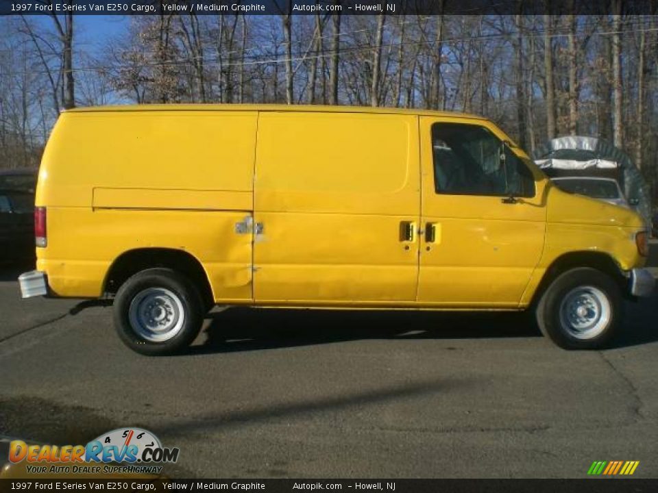 1997 Ford E Series Van E250 Cargo Yellow / Medium Graphite Photo #8