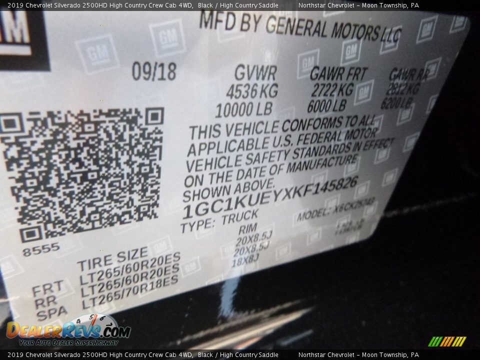 2019 Chevrolet Silverado 2500HD High Country Crew Cab 4WD Black / High Country Saddle Photo #15