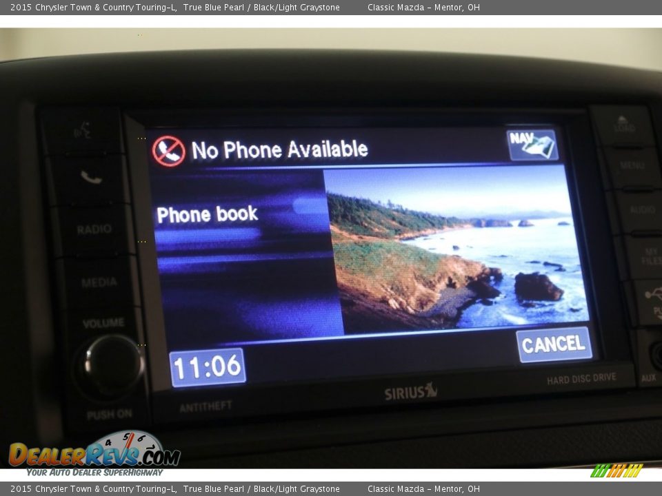 2015 Chrysler Town & Country Touring-L True Blue Pearl / Black/Light Graystone Photo #10