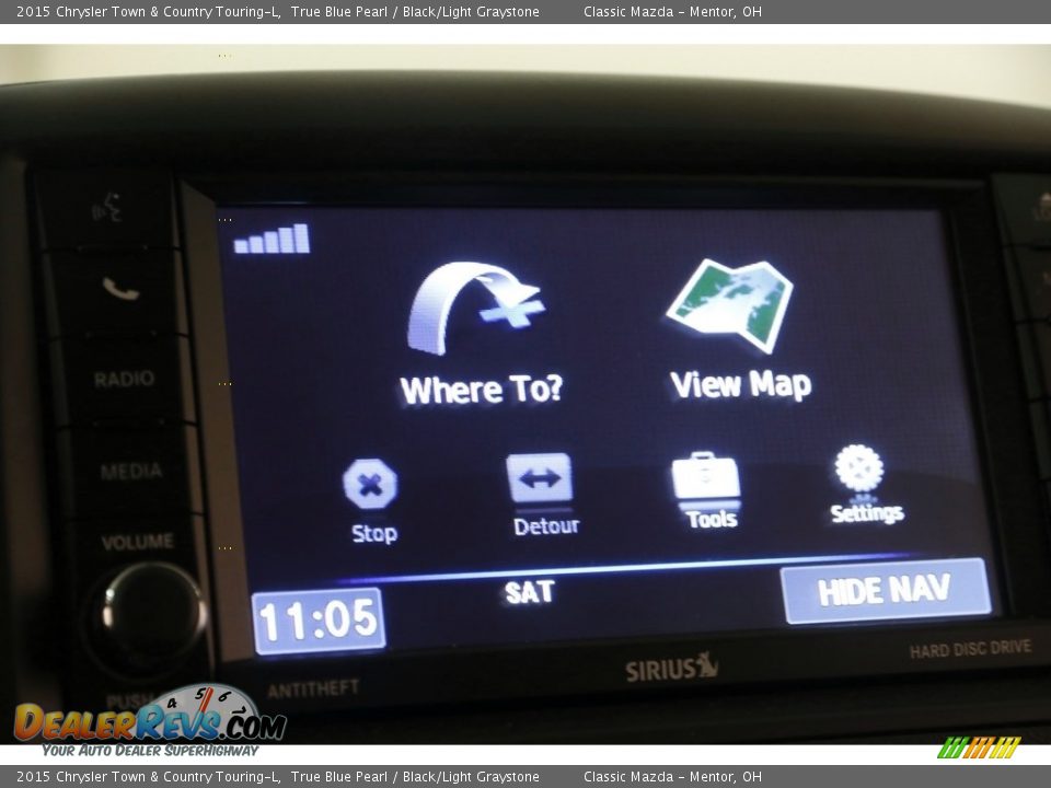 2015 Chrysler Town & Country Touring-L True Blue Pearl / Black/Light Graystone Photo #11