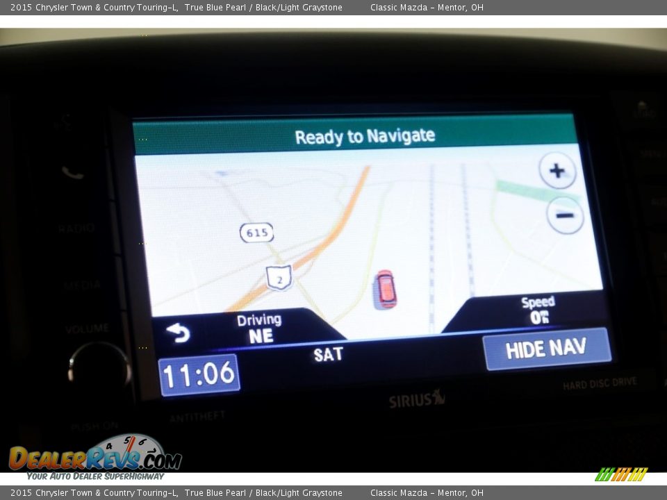 2015 Chrysler Town & Country Touring-L True Blue Pearl / Black/Light Graystone Photo #12