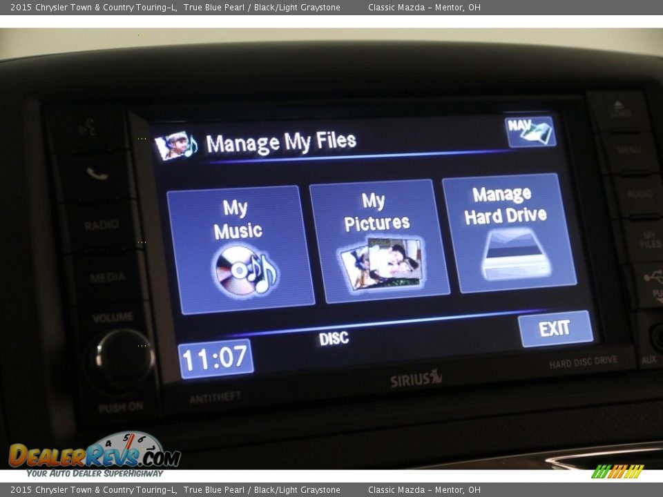 2015 Chrysler Town & Country Touring-L True Blue Pearl / Black/Light Graystone Photo #16