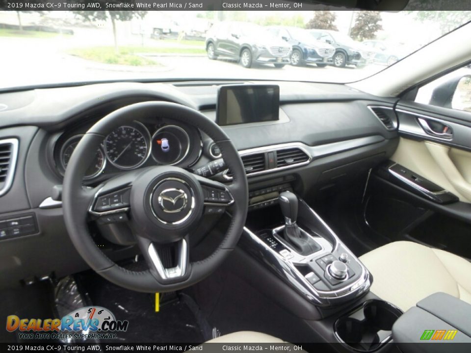 2019 Mazda CX-9 Touring AWD Snowflake White Pearl Mica / Sand Photo #3