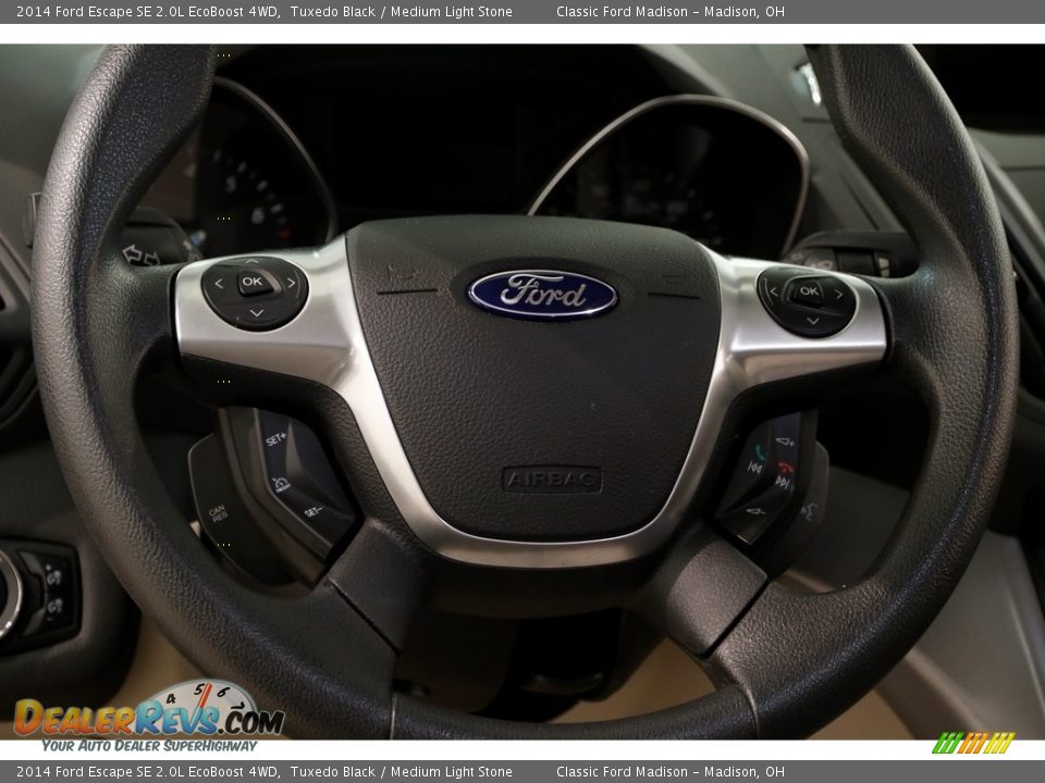 2014 Ford Escape SE 2.0L EcoBoost 4WD Tuxedo Black / Medium Light Stone Photo #8