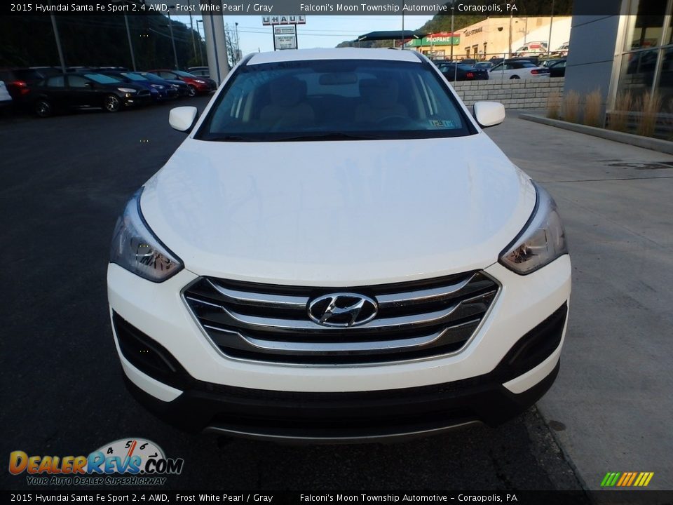 2015 Hyundai Santa Fe Sport 2.4 AWD Frost White Pearl / Gray Photo #7