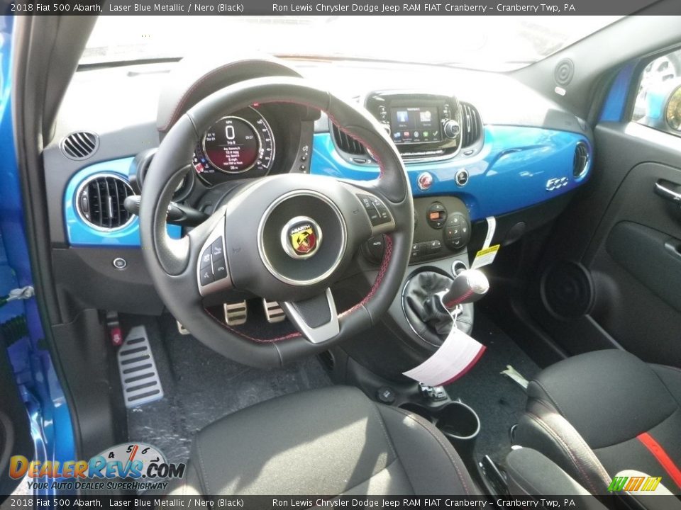 Nero (Black) Interior - 2018 Fiat 500 Abarth Photo #16