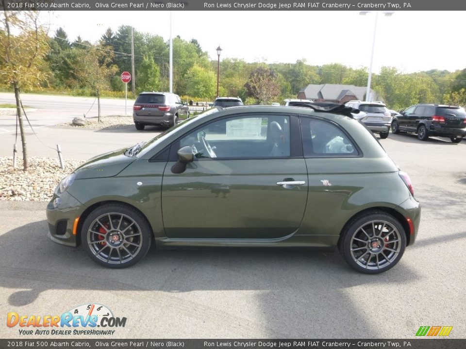 Oliva Green Pearl 2018 Fiat 500 Abarth Cabrio Photo #2