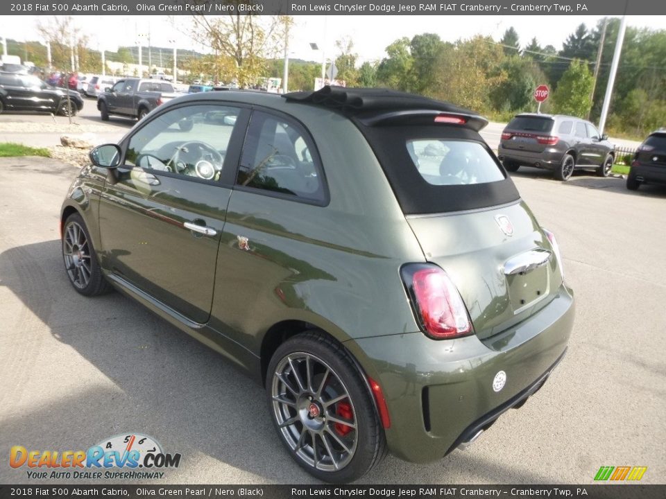 2018 Fiat 500 Abarth Cabrio Oliva Green Pearl / Nero (Black) Photo #3