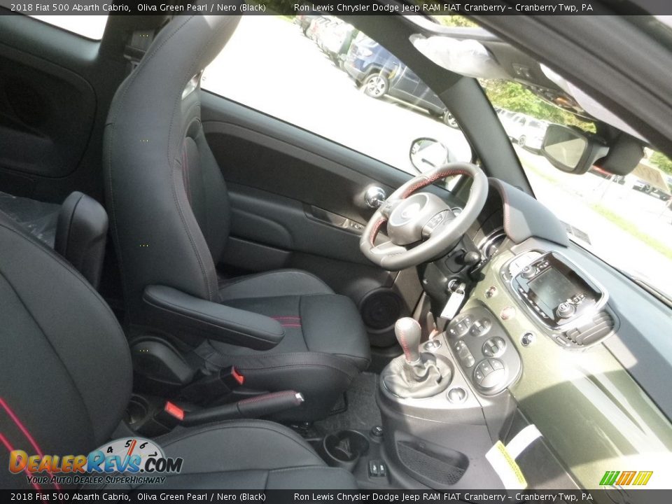 Nero (Black) Interior - 2018 Fiat 500 Abarth Cabrio Photo #10