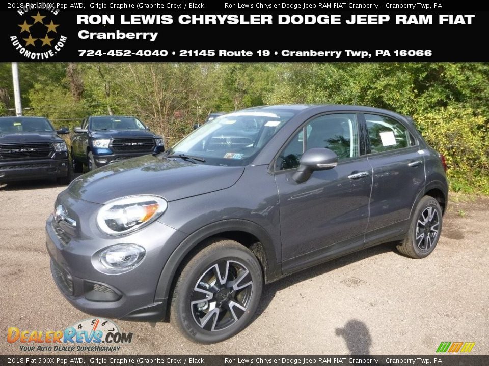 2018 Fiat 500X Pop AWD Grigio Graphite (Graphite Grey) / Black Photo #1