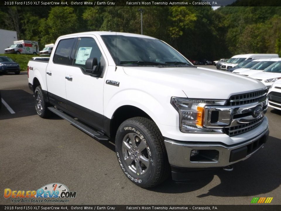 2018 Ford F150 XLT SuperCrew 4x4 Oxford White / Earth Gray Photo #3