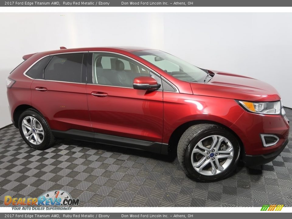 2017 Ford Edge Titanium AWD Ruby Red Metallic / Ebony Photo #6