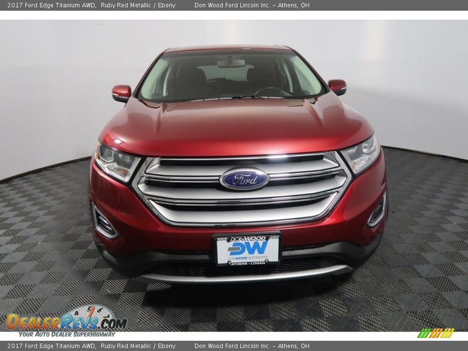 2017 Ford Edge Titanium AWD Ruby Red Metallic / Ebony Photo #8