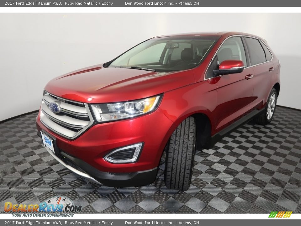 2017 Ford Edge Titanium AWD Ruby Red Metallic / Ebony Photo #9