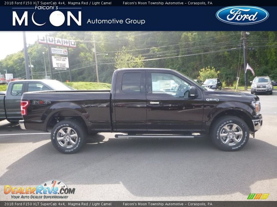 2018 Ford F150 XLT SuperCab 4x4 Magma Red / Light Camel Photo #1