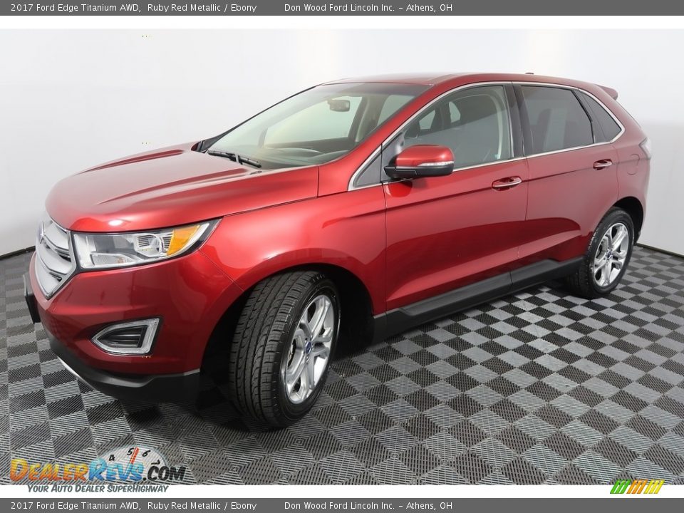 2017 Ford Edge Titanium AWD Ruby Red Metallic / Ebony Photo #10