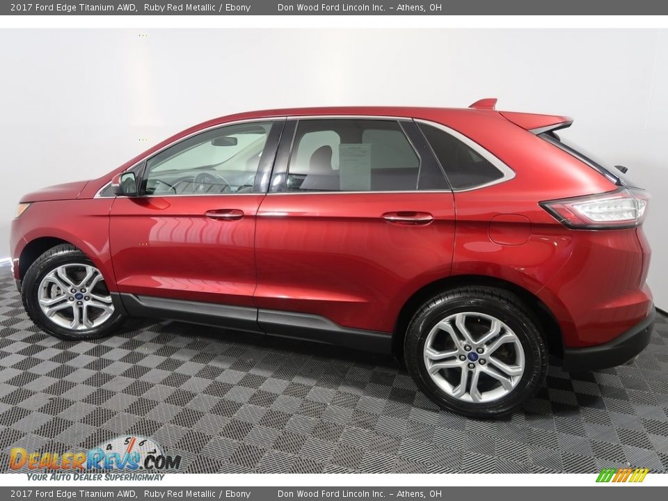 2017 Ford Edge Titanium AWD Ruby Red Metallic / Ebony Photo #11