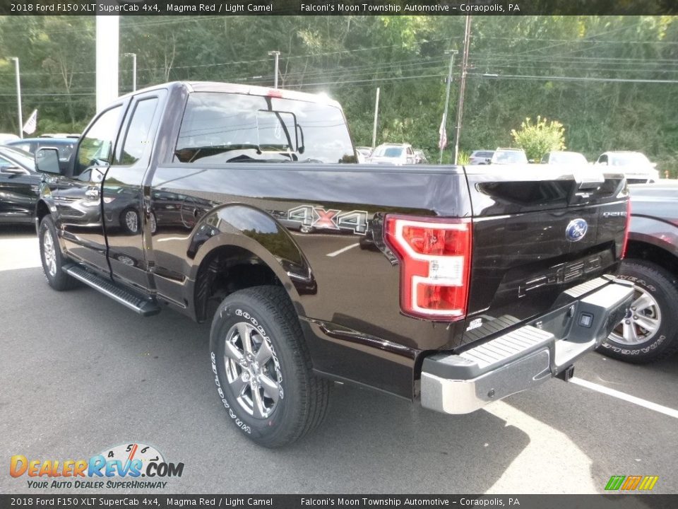 2018 Ford F150 XLT SuperCab 4x4 Magma Red / Light Camel Photo #3