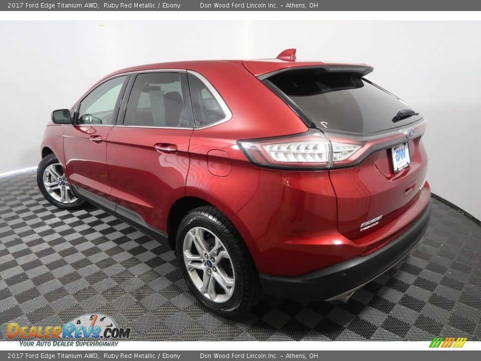 2017 Ford Edge Titanium AWD Ruby Red Metallic / Ebony Photo #12