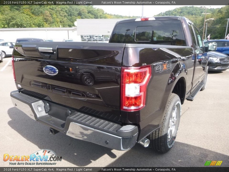 2018 Ford F150 XLT SuperCab 4x4 Magma Red / Light Camel Photo #4