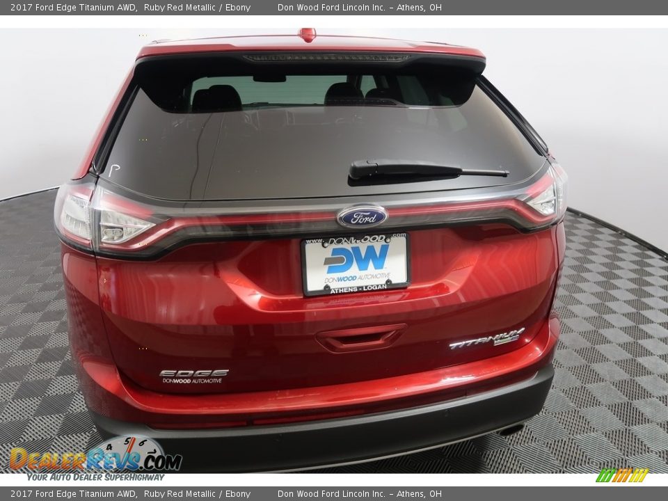 2017 Ford Edge Titanium AWD Ruby Red Metallic / Ebony Photo #13