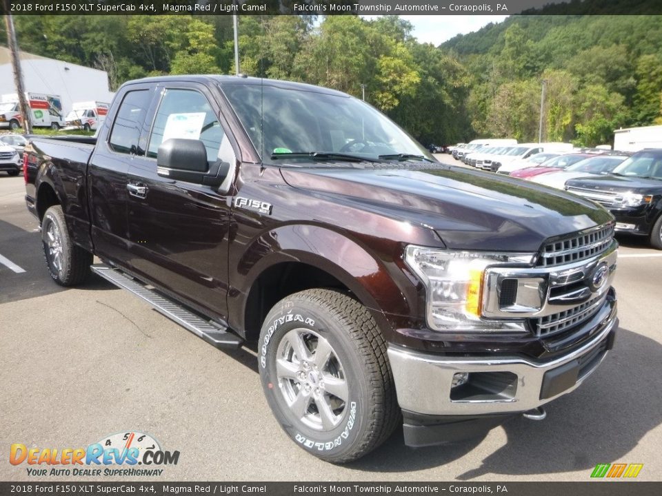 2018 Ford F150 XLT SuperCab 4x4 Magma Red / Light Camel Photo #5