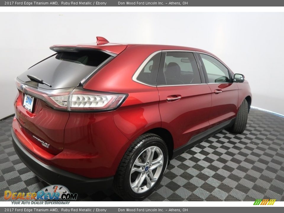 2017 Ford Edge Titanium AWD Ruby Red Metallic / Ebony Photo #14