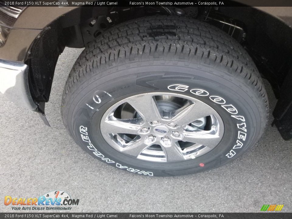 2018 Ford F150 XLT SuperCab 4x4 Magma Red / Light Camel Photo #7